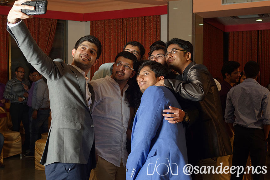 friends at wedding ceremony