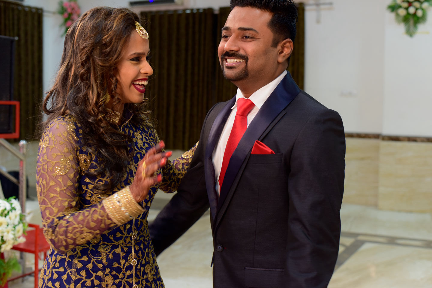 Bride and groom moments