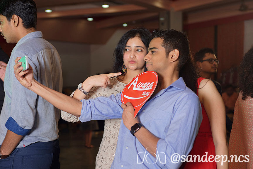 Friends at wedding ceremony